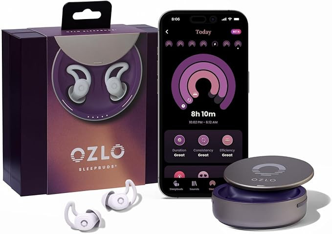 Ozlo Sleepbuds® | Comfortable Side Sleeper Headphones | Up to 10 Hours of Bluetooth LE Streaming... | Amazon (US)