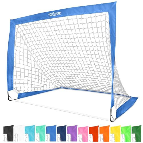 GoSports Team Tone 4 ft x 3 ft Portable Soccer Goal for Kids - Pop Up Net for Backyard - Royal Blue | Amazon (US)