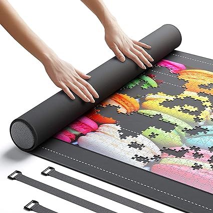 Newverest Jigsaw Puzzle Mat Roll Up, Saver Pad 46” x 26” Portable Up to 1500 pieces with Non-... | Amazon (US)