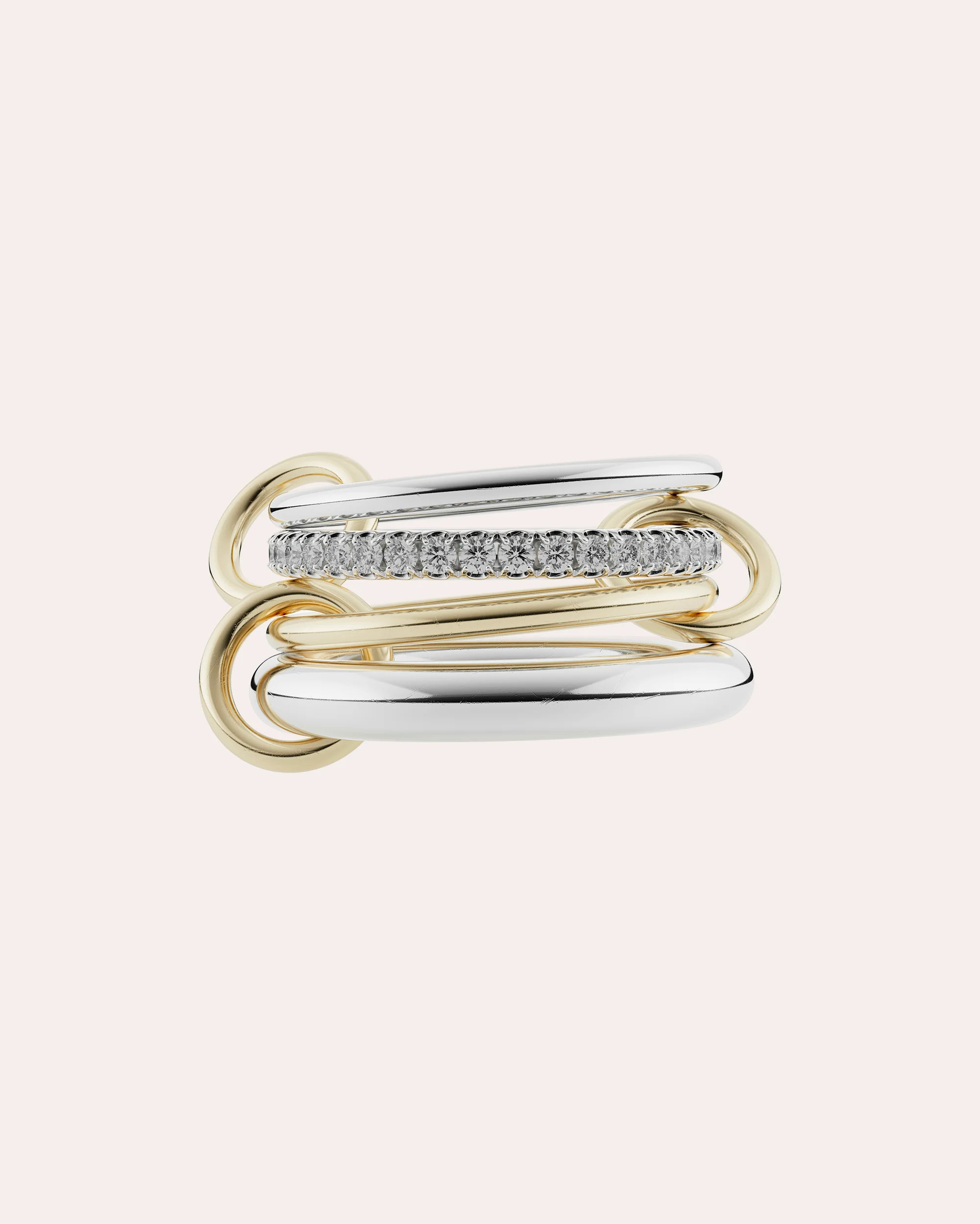 Spinelli Kilcollin Women's Gray Diamond & 18k Gold Two-Tone Nimbus Ring | Olivela