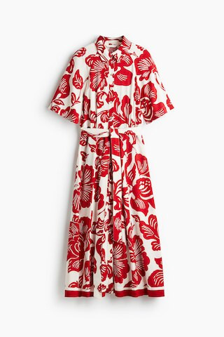 H & M - Tie-belt Shirt Dress - Beige | H&M (US + CA)