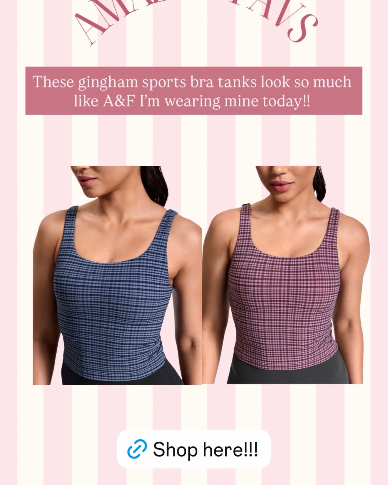 Gingham active tank size M
Amazon active skort size M 

#LTKootd #LTKdayinmylife #LTKfitnessgoals