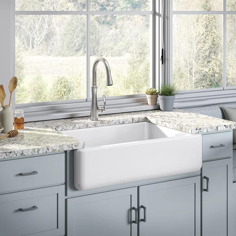 Bellera® Pull Down Single Handle Kitchen Faucet with Handle and Supply Lines | Wayfair North America