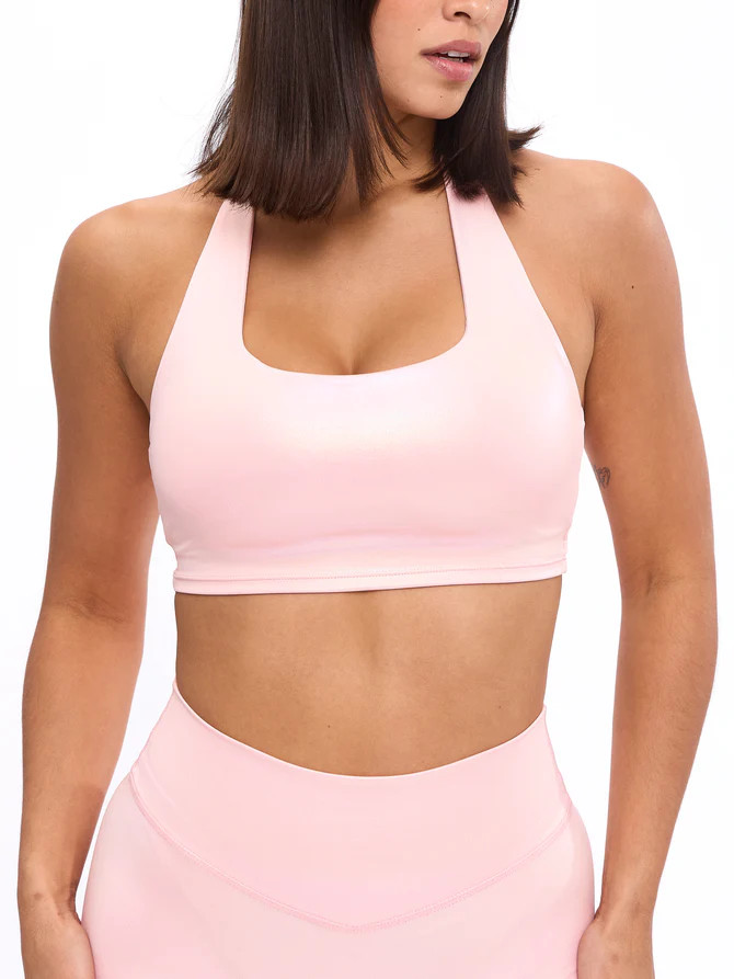 Revolution Halter Crop V2 - Pink Holographic | Buffbunny