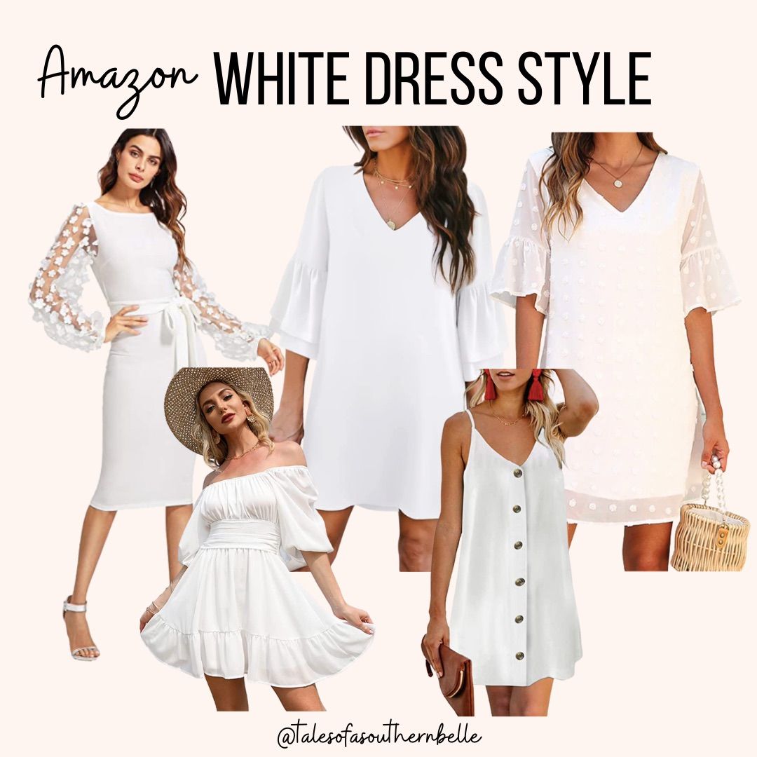 White outfits for brides // graduation dress // bachelorette party | Amazon (US)