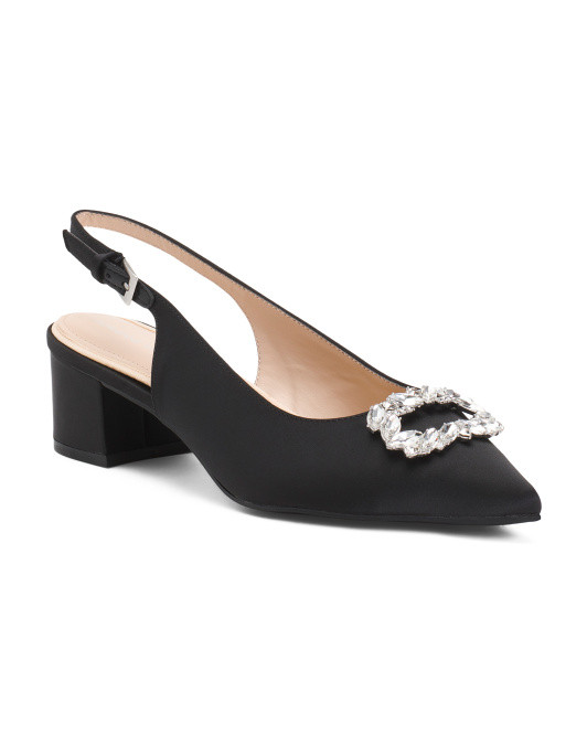Gizzi Satin Sling Back Heels | TJ Maxx