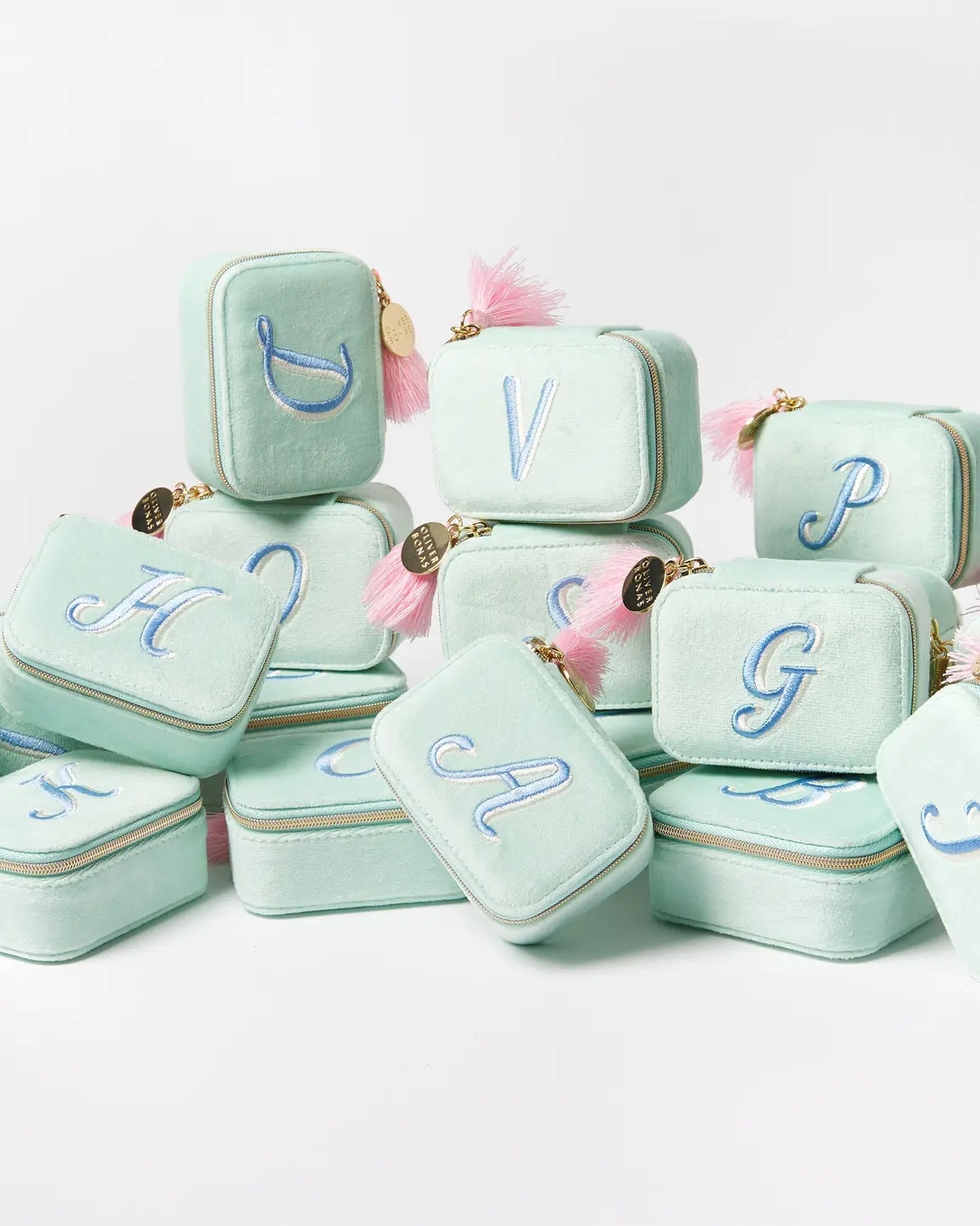 Astrid Alphabet Green Travel Jewellery Box | Oliver Bonas IE | Oliver Bonas (Global)