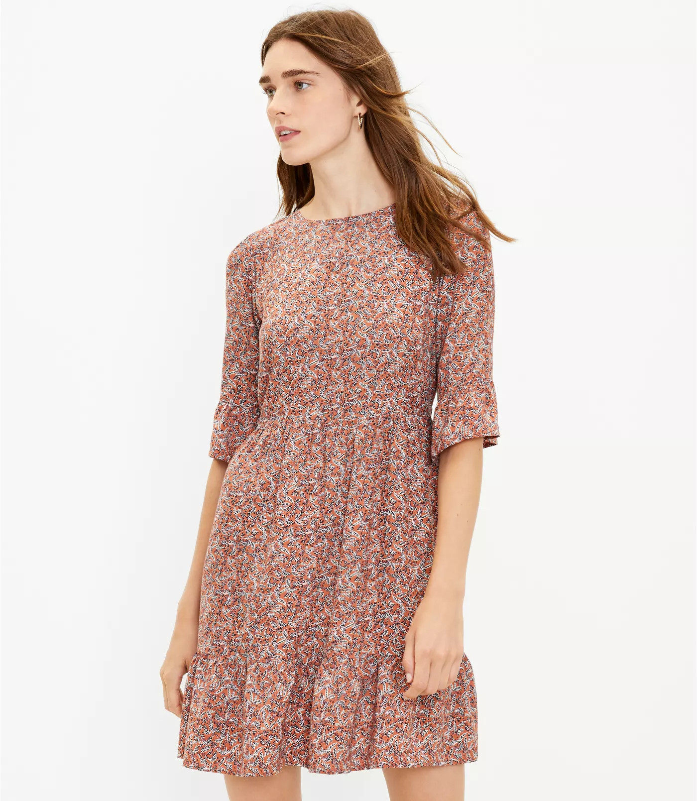 Floral Ruffle Dress | LOFT