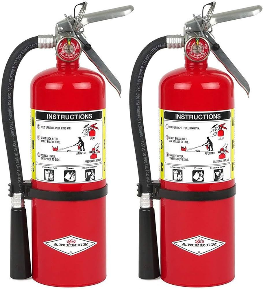 Amerex B500 ABC Dry Chemical Class A, B, and C Fire Extinguisher with 12 to 18 Feet Range and 14 ... | Amazon (US)