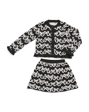 Girls 2pc Bow Sweater And Skirt Set With Matching Hair Clips | Kids' Sets | Marshalls | Marshalls