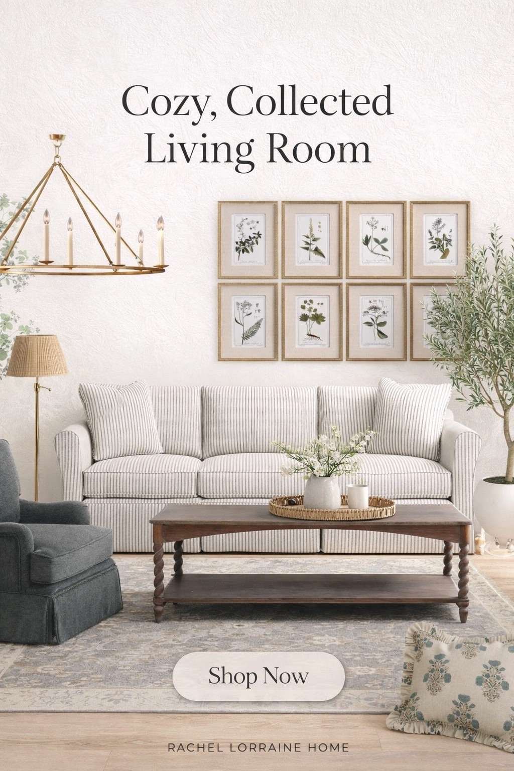 Creating a cozy, collected living room is all about layering timeless pieces 🤍

I love mixing earthy tones, soft textures, and classic silhouettes to make a space feel warm, inviting, and lived-in. The botanical art, brass lighting, wicker accents, and rustic wood details really pull everything together in such a simple, beautiful way.

I linked all of these Wayfair finds below if you want to shop the look ✨

#LTKHome