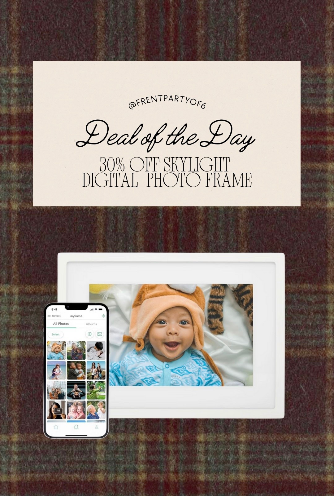 One day deal, 30% off the 10” Skylight Digital Photo Frame! Available in black and white frame. The perfect gift for grandparents  

#LTKGiftGuide #LTKSaleAlert #LTKHome