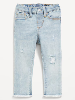 High-Waisted Rockstar 360° Stretch Frayed-Hem Jeggings for Toddler Girls | Old Navy (US)