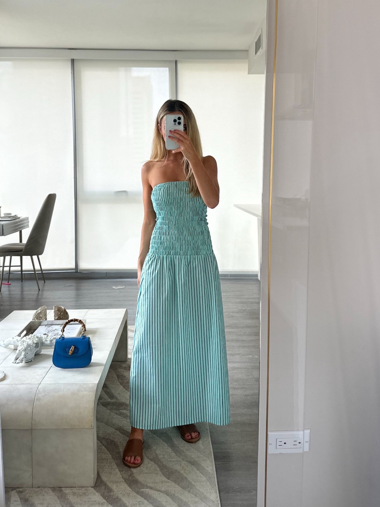 daily outfit Chicago: dinner outfit 
* the material is lightweight perfect for sunny summer days or effortless weekend vibes 
where you are heading to dinner or throwing it on over a bathing suit- this dress is perfect for summerr

summer style, striped dress, smocked dress, ootd style fashion, strapless dress, beach dress, bathing suit cover up, pool party, beach day, vacation style, laid back look, simple outfit, resort wear, 

#LTKTravel #LTKSwim #LTKSeasonal