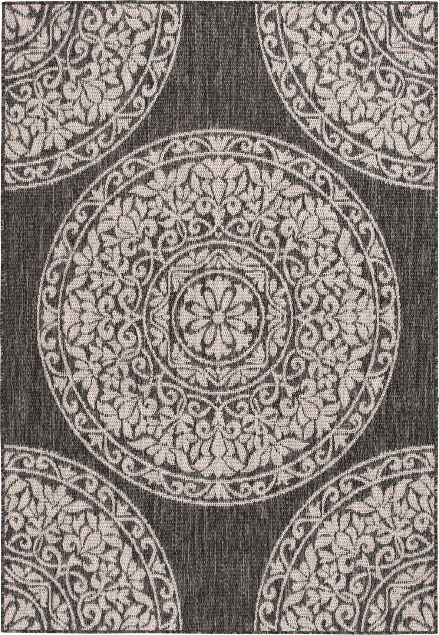 Mainstays 5'x7' Gray Multi Medallion Outdoor Area Rug | Walmart (US)