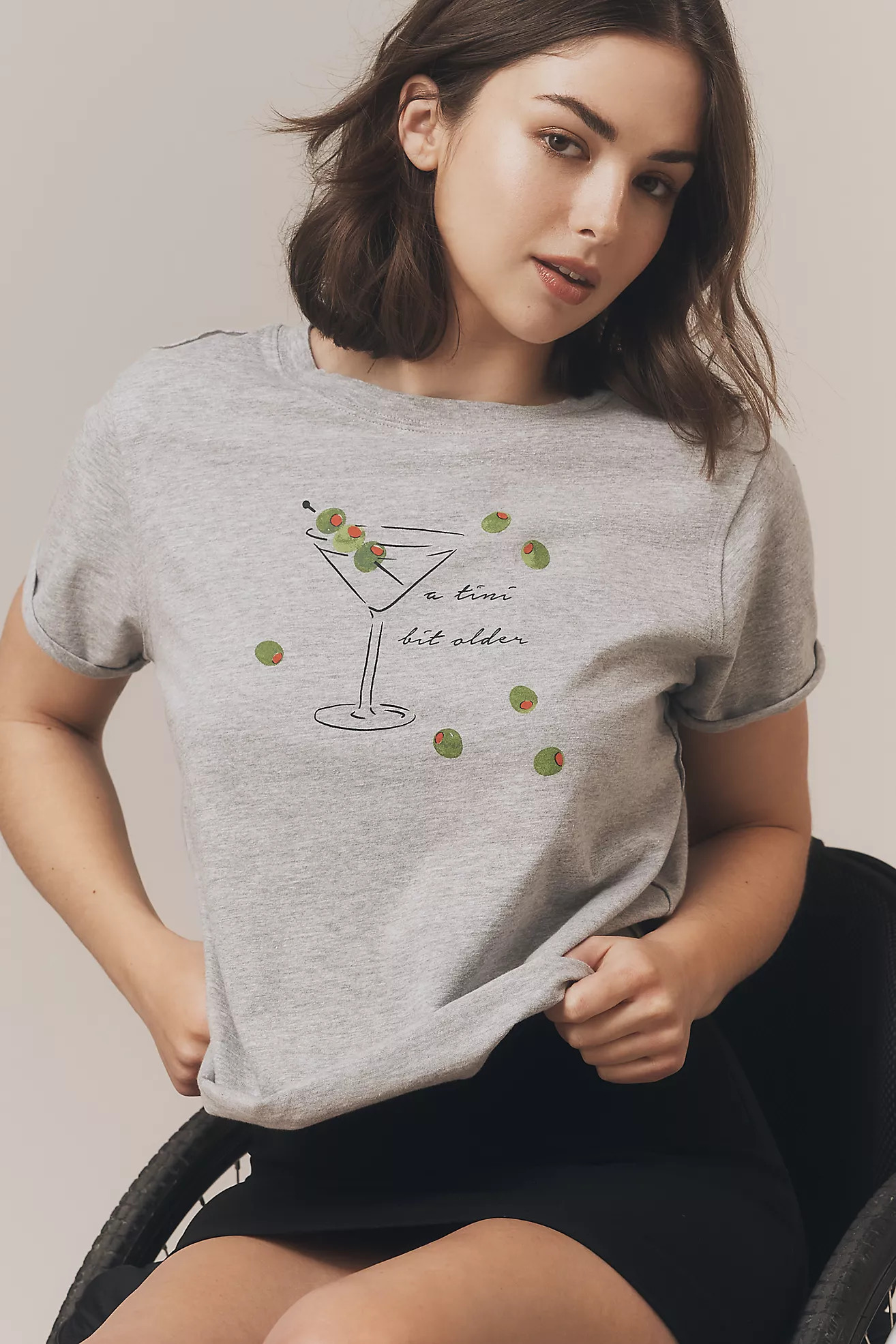 The Caitlin Embroidered Boxy Tee by Maeve | Anthropologie (US)