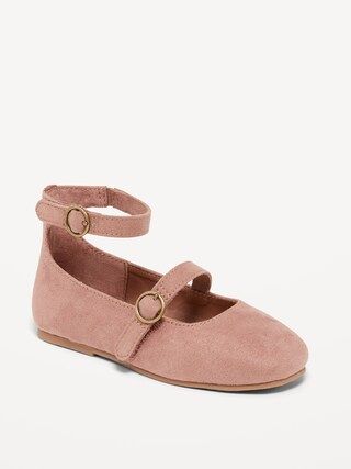 Faux-Suede Double-Strap Ballet Flats for Toddler Girls | Old Navy (US)
