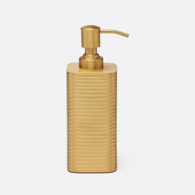 Adelaide Matte Gold Soap Pump 2.5"L x 2.5"W x 7"H Brass | Gracious Style