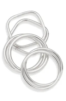 Open Edit 6-Pack Assorted Bangles in Gold at Nordstrom | Nordstrom