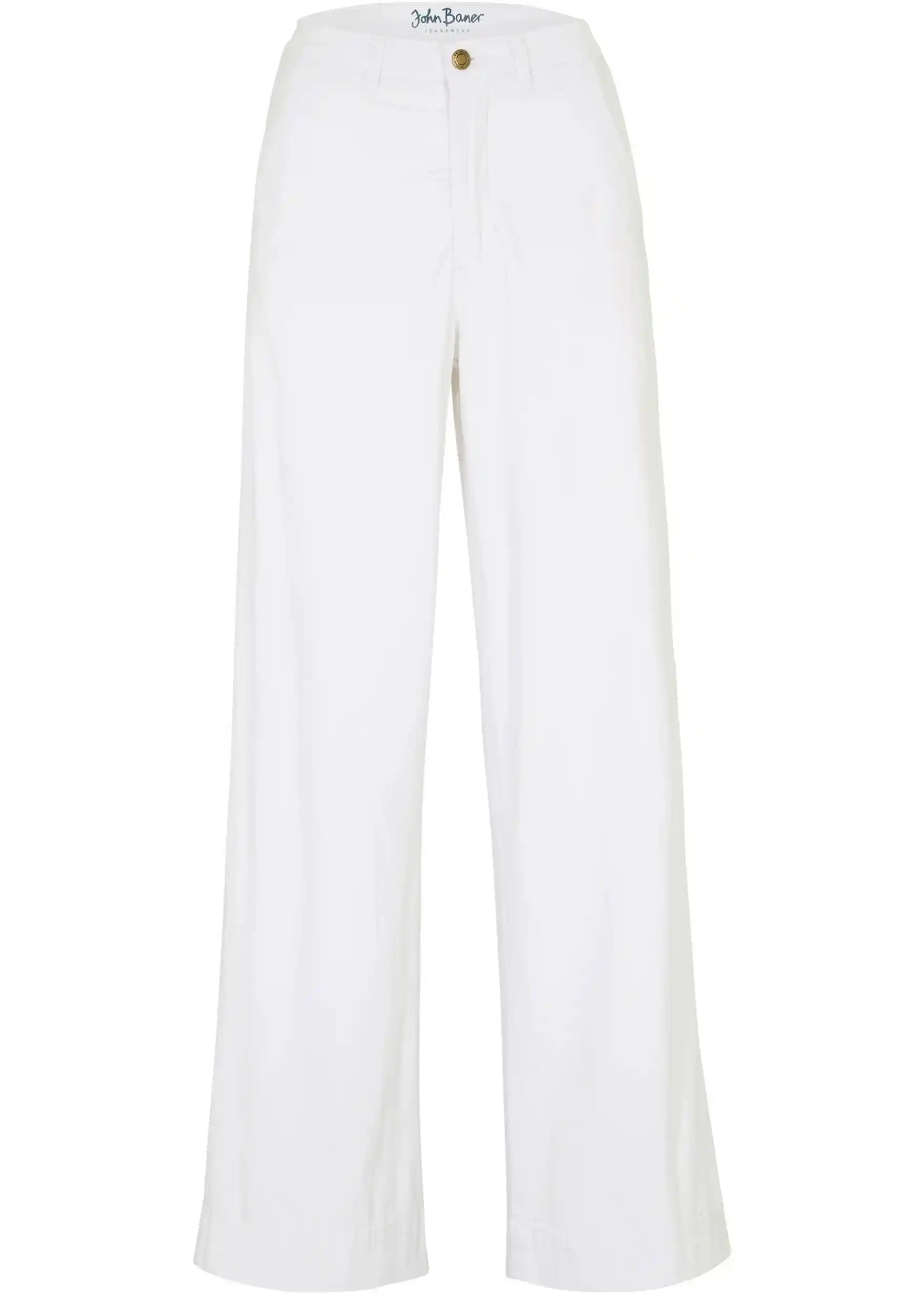 Jeans mit weitem Bein und Stretch - weiß, Regulär | bonprix | Bonprix DE