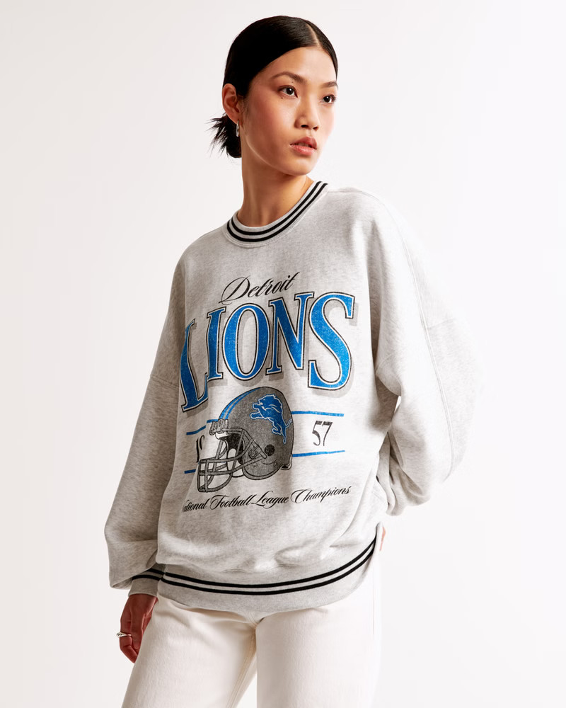Detroit Lions Graphic Oversized Sunday Crew | Abercrombie & Fitch (US)