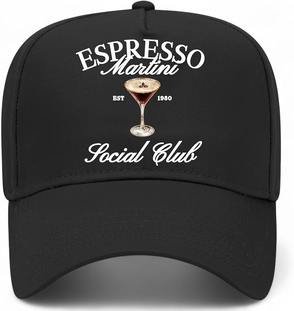 Espresso Martini Social Club Vintage Trucker Hat | Premium Snapback Baseball Hat for Men & Women | Amazon (US)