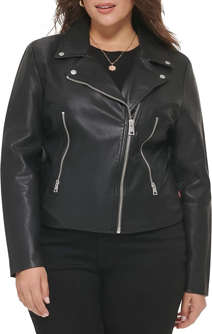 Levi's Women's Faux Leather Asymmetrical Moto Jacket | Amazon (US)