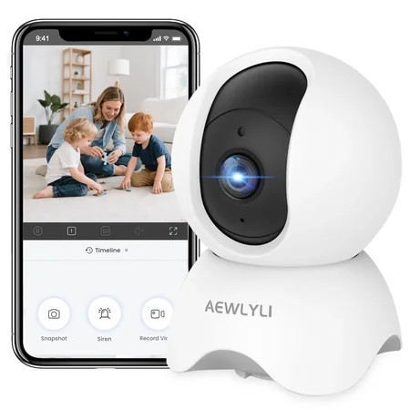 AEWLYLI Baby Monitor Security Camera, 360° 1080P HD WiFi Camera, Night Vision for Baby, Pet Dog and Elderly | Walmart (US)