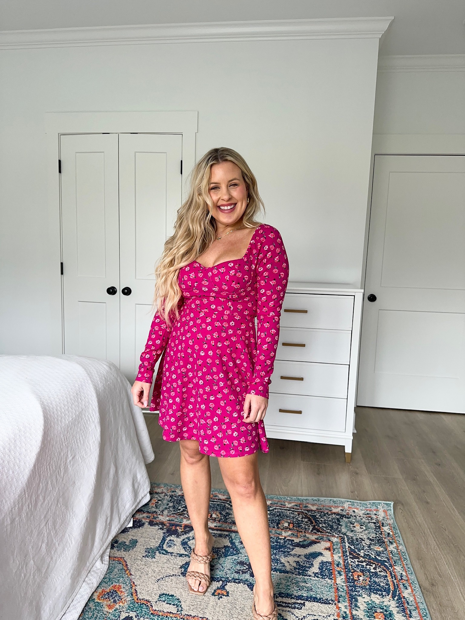 pink floral dress from walmart! wearing a size small and fits true to size! 

#walmartfashion #pinkdress #springdress #springstyle 

#LTKstyletip #LTKFind #LTKunder50