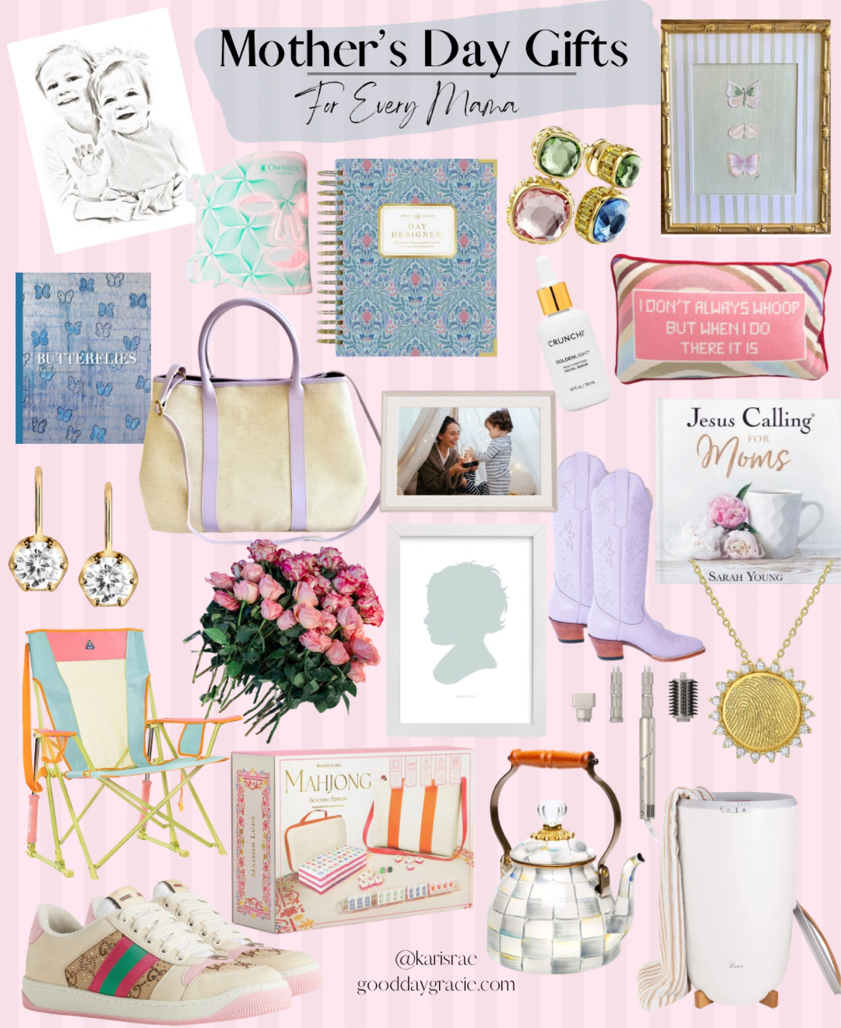 Mother’s Day Gift Ideas 🤍 Sweet, sentimental, luxurious, and fun for any mama ✨

Mahjong set, silhouette prints, Mackenzie Childs, sports chair, skincare routine, Swarovski, digital frame, coffee table books, red light therapy, Gucci sneakers, shark flexstyle, custom jewelry


#LTKmomlife #LTKMothersDay #LTKSaleAlert