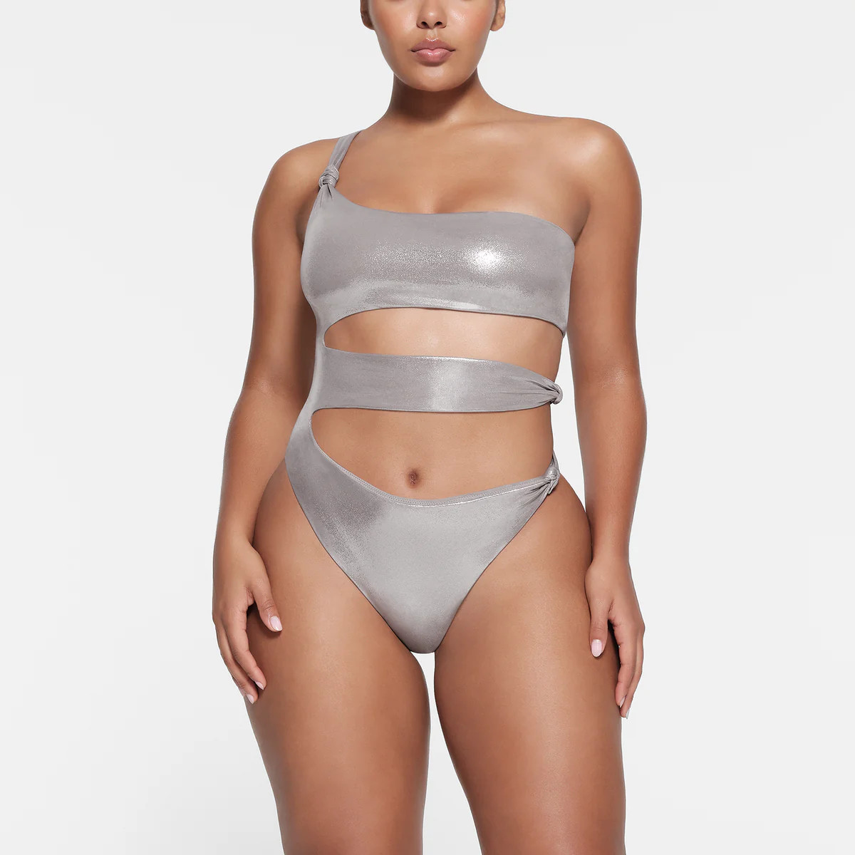 KNOTTED ONE SHOULDER MONOKINI | SKIMS (US)