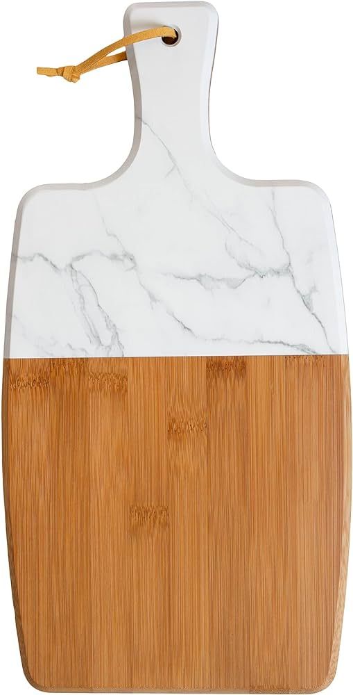 Totally Bamboo UV Printed Faux Marble Serving Paddle, Bamboo Cutting Board with Handle for Kitche... | Amazon (US)
