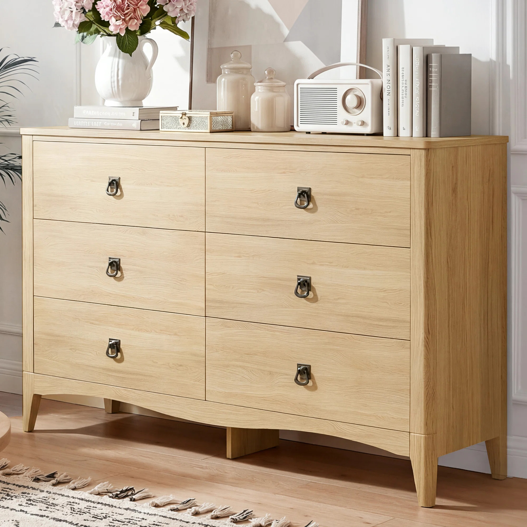 Farmhouse 6 Drawers Dresser Chests For Bedroom | Wayfair North America