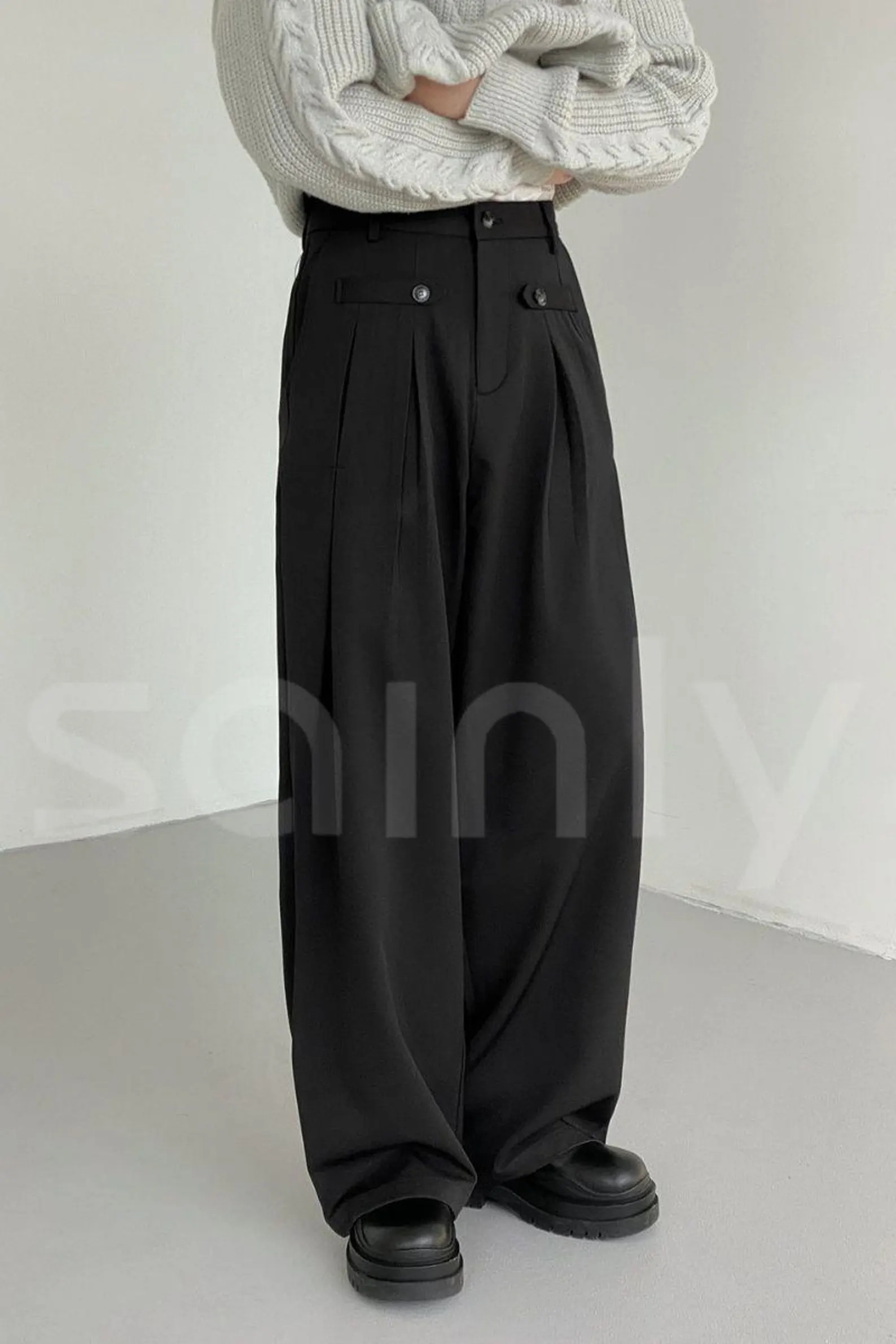 Men's Black Flare Trousers: High-waisted Bell Bottom Pants - Etsy | Etsy (US)