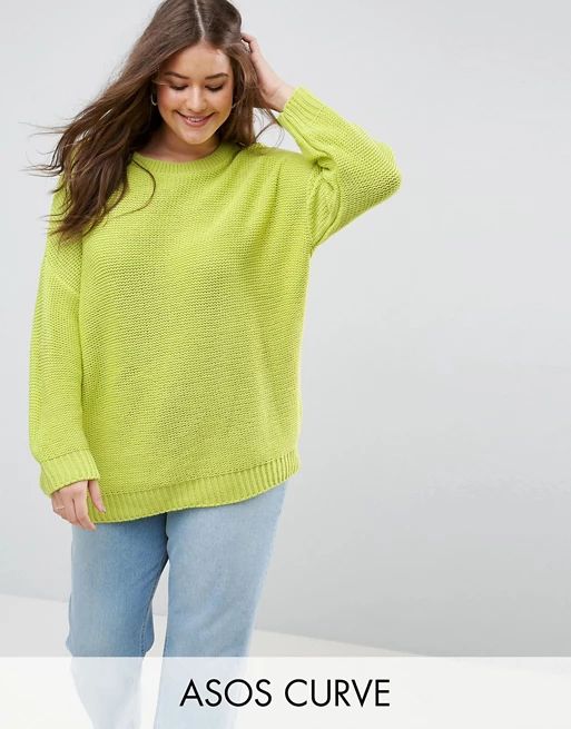 ASOS CURVE Oversized Chunky Sweater | ASOS US