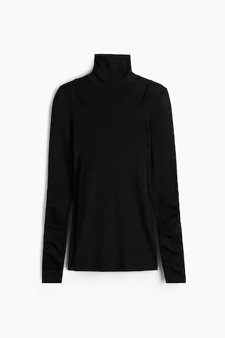 H & M - Merino wool turtleneck top - Black | H&M (UK, MY, IN, SG, PH, TW, HK)