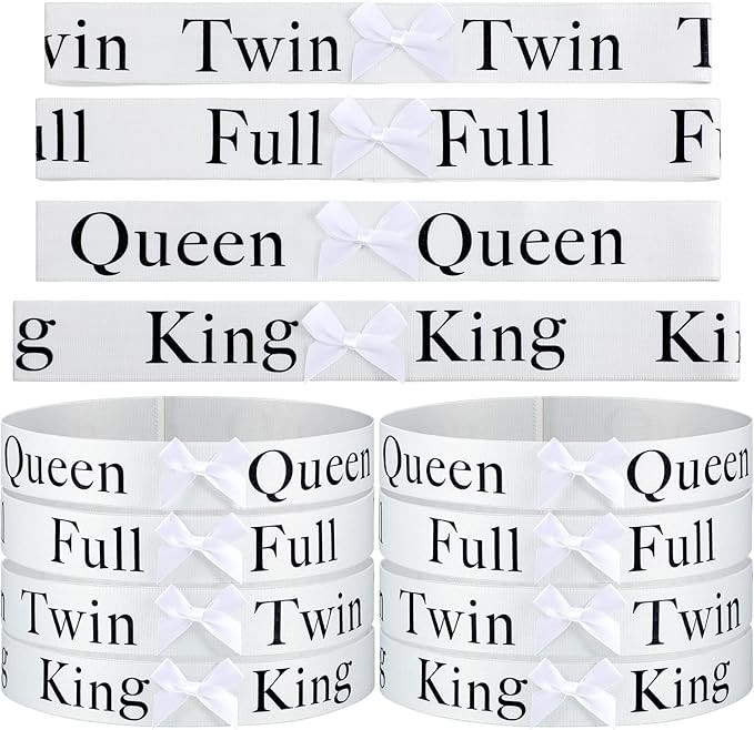 Jutom 8 Pcs Bed Sheet Organizer with Bow Sheet Closet Organization King Twin Full Queen Sheet Str... | Amazon (US)