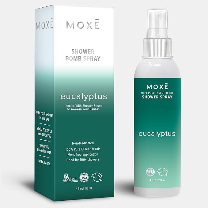 MOXE Eucalyptus Oil Shower Mist, Spa Steam Spray, Certified Natural 100% Essential Oils, Made in ... | Amazon (US)