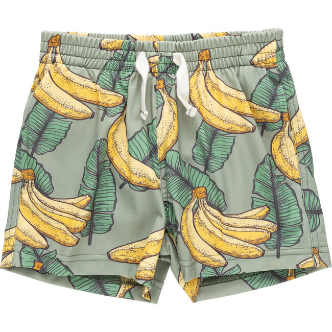 Boys Swim Trunk, Green Banana Leaves Green Banana Leaves | Maisonette