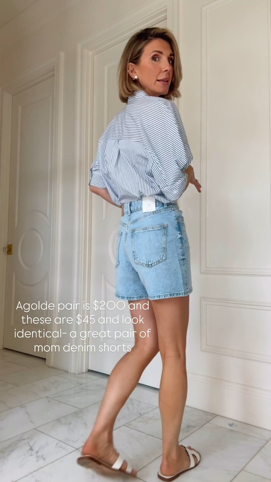 A great pair of denim mom shorts for under $50! I'm wearing size 25/2.

#LTKsummer #LTKjeans