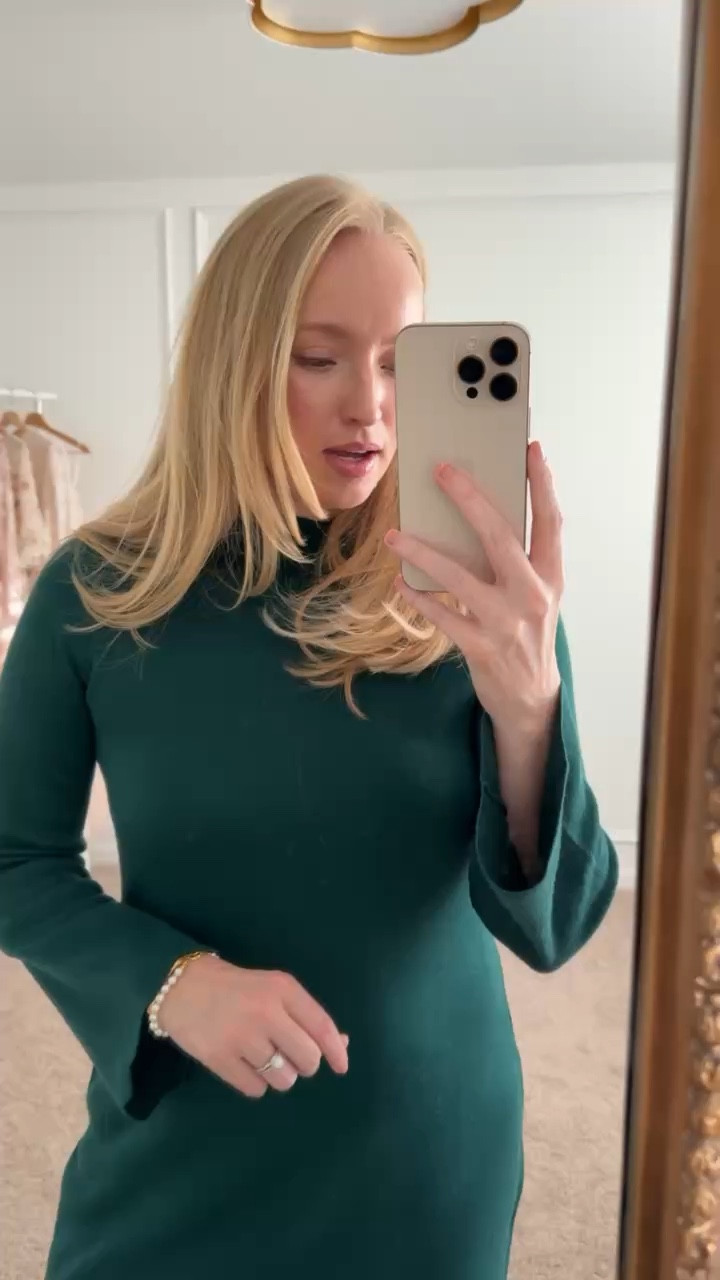 Just got in the cutest sweater dress from Walmart! Love the scallop detail! Wearing size small. Winter dresses // holiday dresses // sweater dresses // date night outfits // workwear dresses // Walmart dresses 

#LTKStyleTip #LTKHoliday #LTKSeasonal