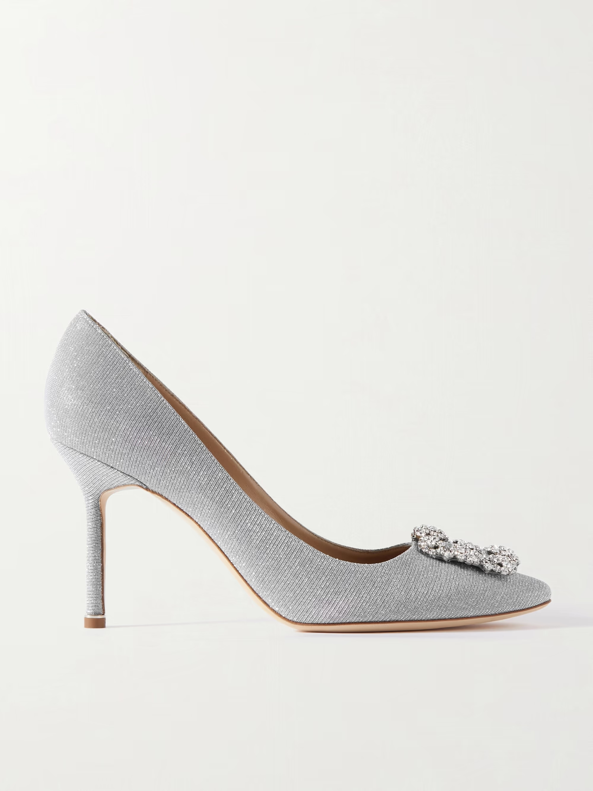 Hangisi 90 embellished glittered satin pumps | NET-A-PORTER (US)