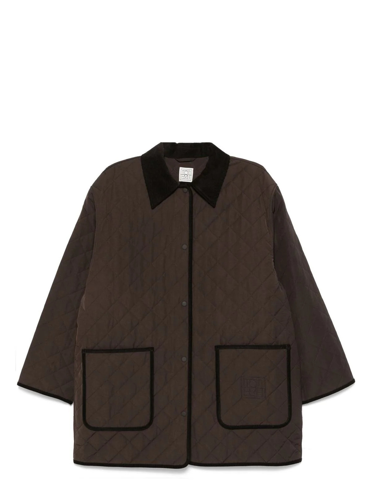 Toteme Women's Quilted Barn Jacket in Brown | Size Small | 241WRO1022FB0169096 | LOZURI