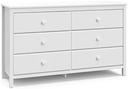 Storkcraft Alpine 6-Drawer Dresser (White) – GREENGUARD Gold Certified, White Dresser for Bedro... | Amazon (US)