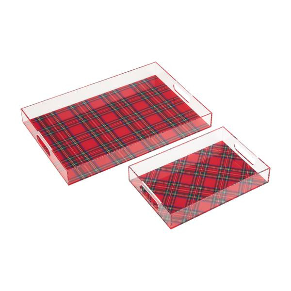 Tartan Acrylic Tray Set | Mud Pie
