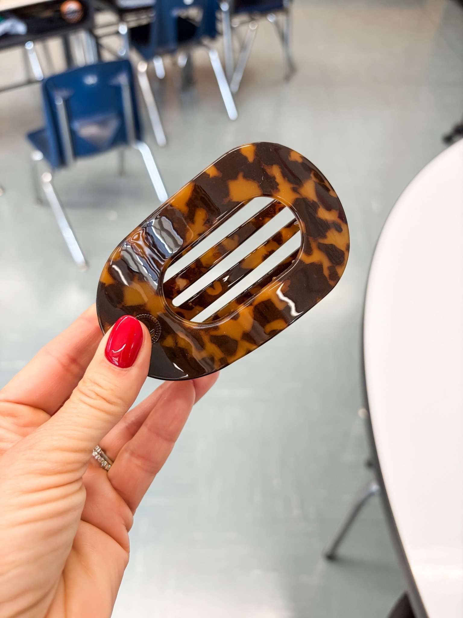 This hair clip is the real mvp of back to school teacher hair! It was so hot in my classroom that I looped my hair up everyday.

#LTKOver40 #LTKWorkwear #LTKdayinmylife