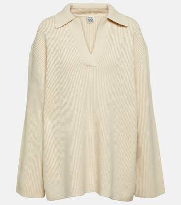 Ribbed-knit wool polo sweater | Mytheresa (US/CA)
