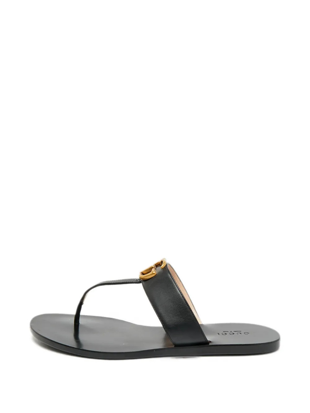 Gucci Pre-Owned GG Marmont thong sandals - Black | Farfetch Global