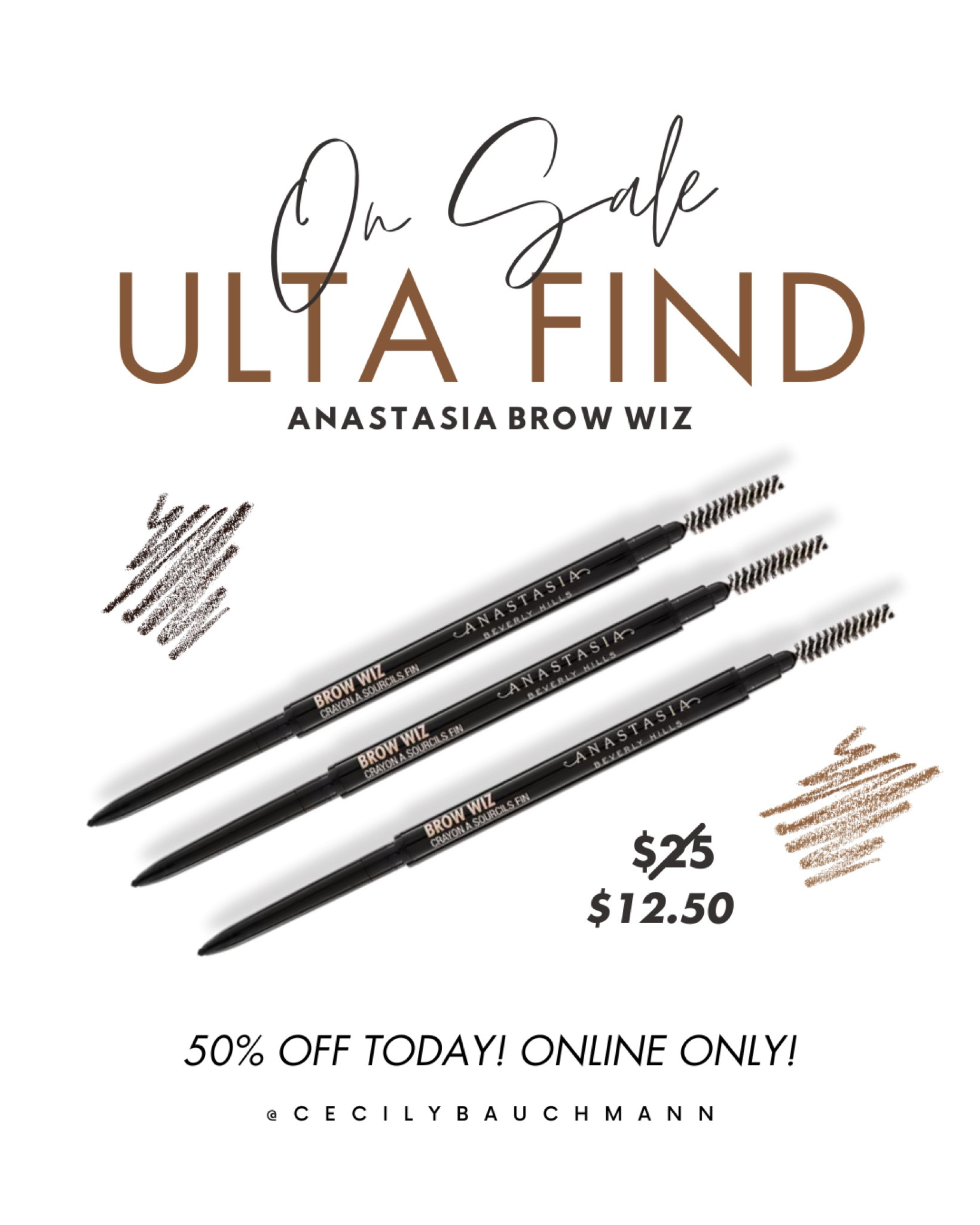 On sale at Ulta today only!!!! Love this brow pencil! 😍😍 

#LTKFind #LTKsalealert #LTKbeauty