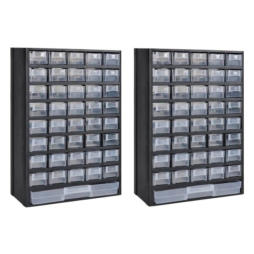 41-Drawer Storage Cabinet Tool Box 2 pcs Plastic (Rust Resistant - Black - Yes - Assembly Hardware) | Bed Bath & Beyond